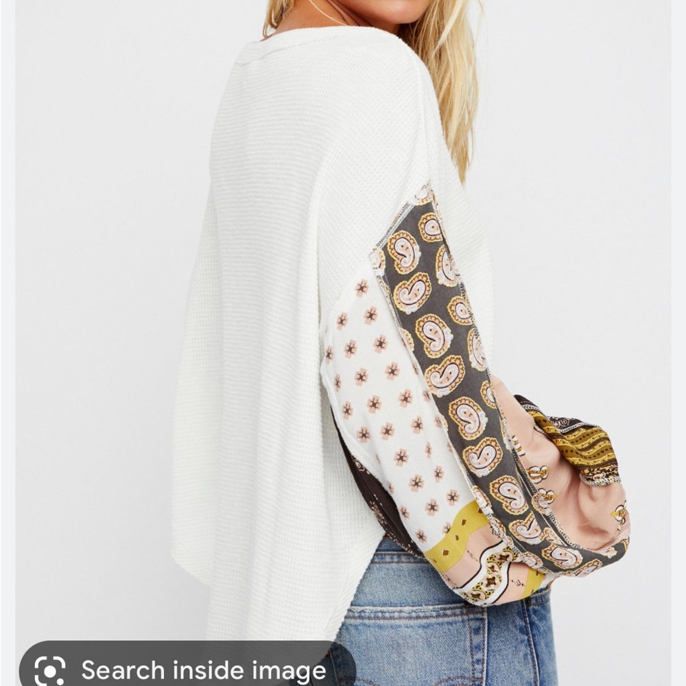 We the Free FREE People Blossom Thermal Top Size Large EUC